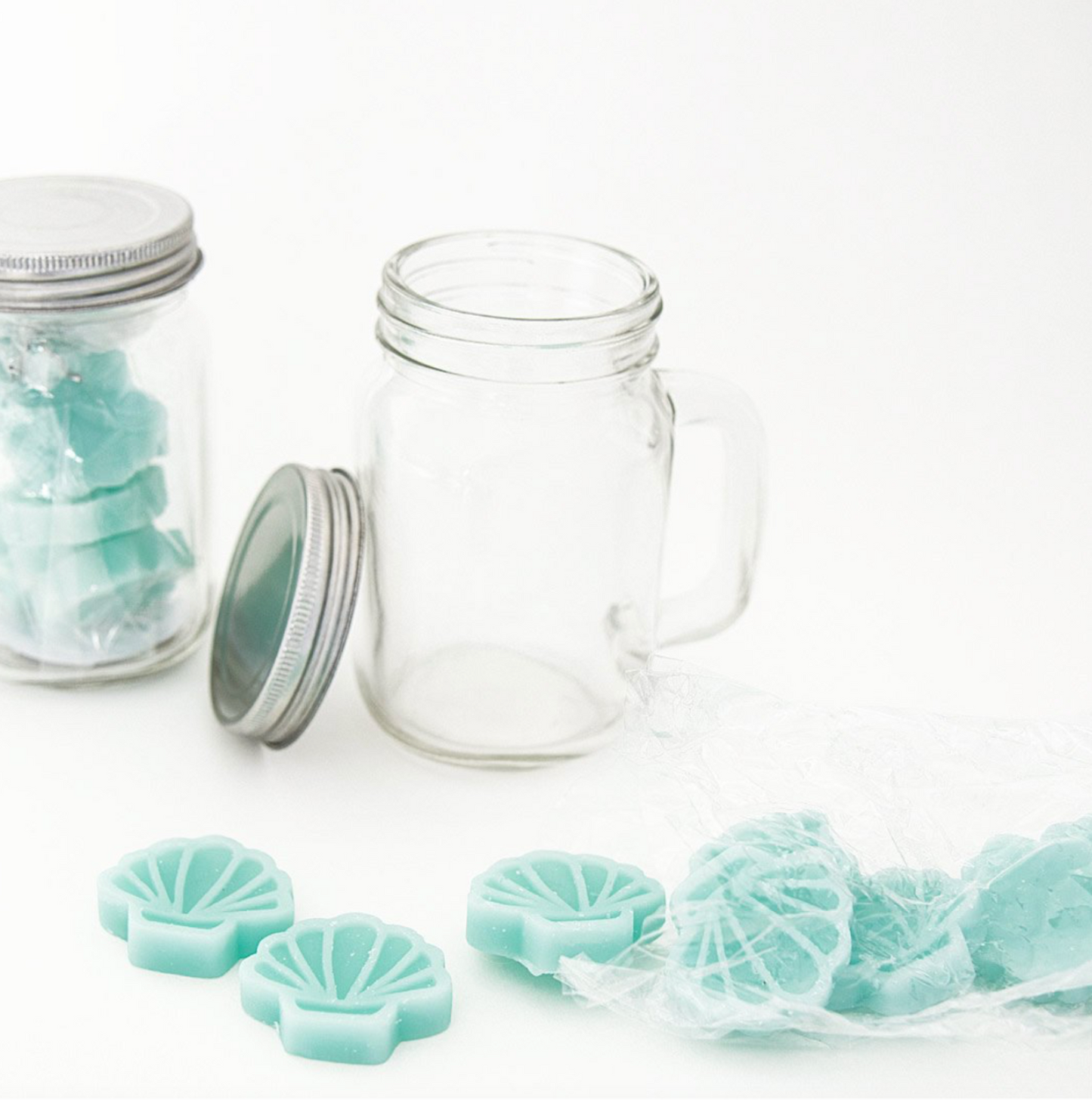 Duftvoks på glass - Skjell