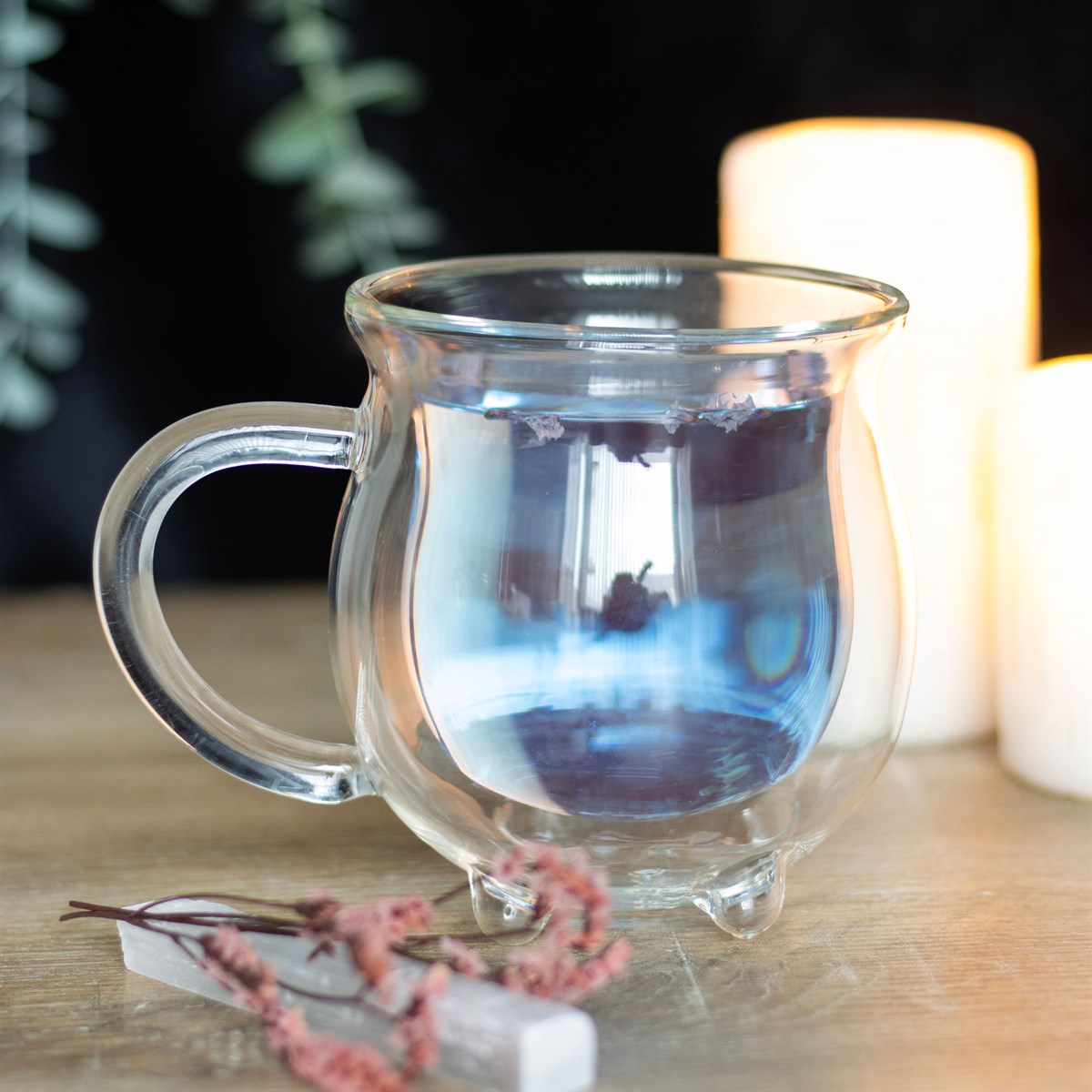 Heksegryte glasskopp med doble vegger