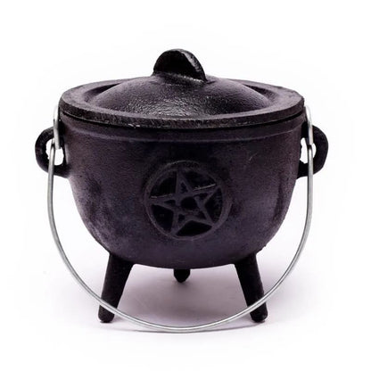 Støpejernsgryte med pentagram