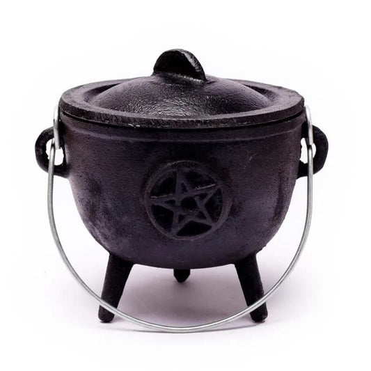 Støpejernsgryte med pentagram