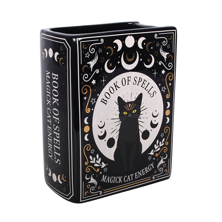 Black Cat Book of Spells vase